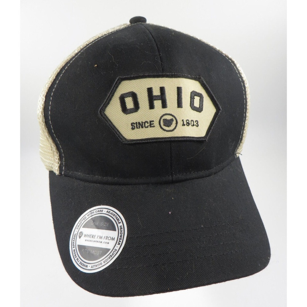 Where I'm From Ohio Cap Hat Snapback Black Mesh Back State